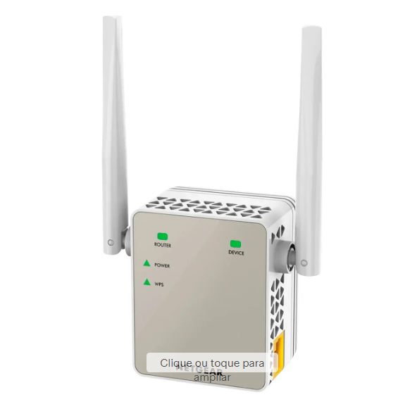 NETGEAR - Extensor de alcance WiFi de banda dupla - Essentials Edition, 1,2 Gbps, plugue de parede, antenas externas - Branco